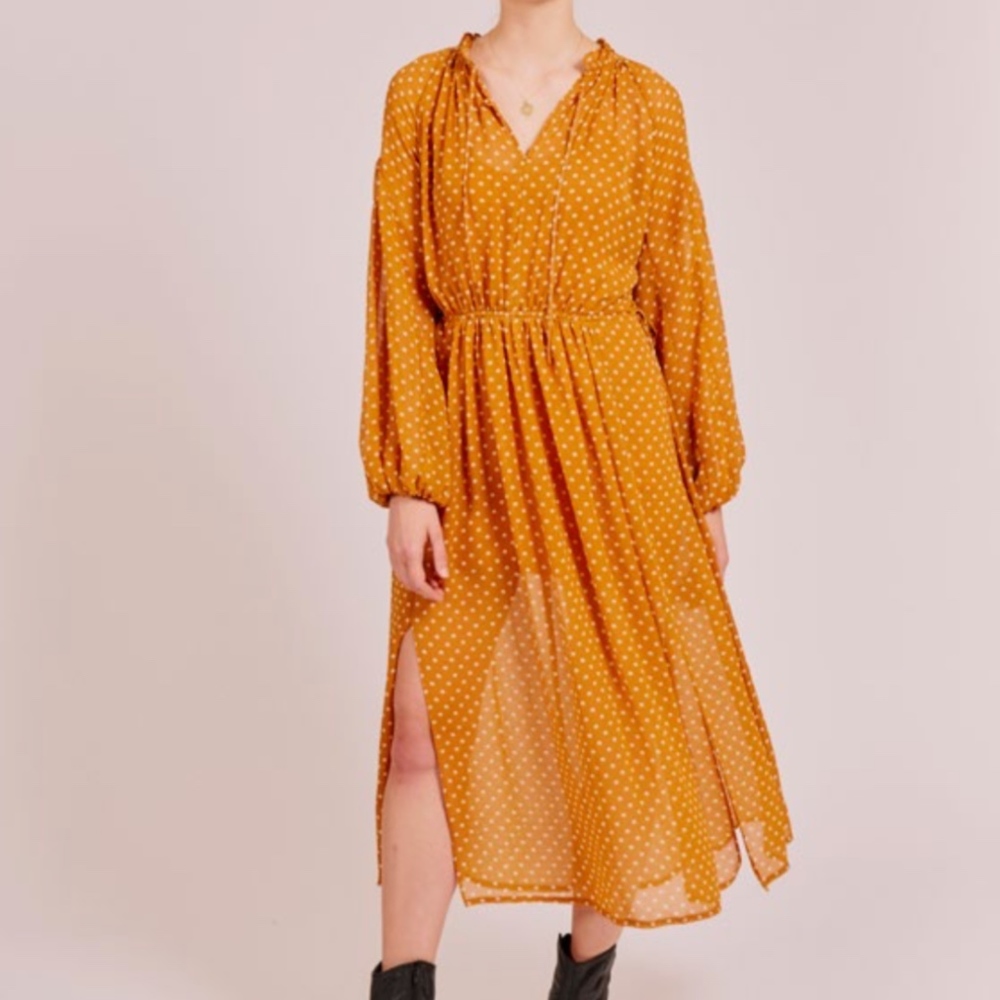 Orange, long sleeve dress!
